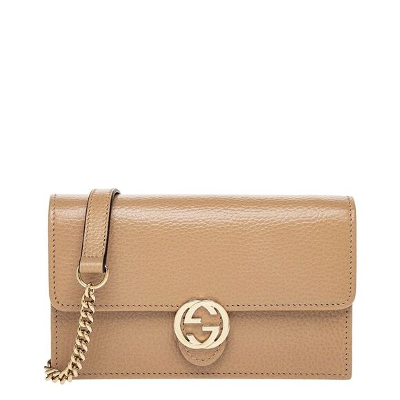 Gucci GG Leather Wallet On Chain - Picture 1 of 5